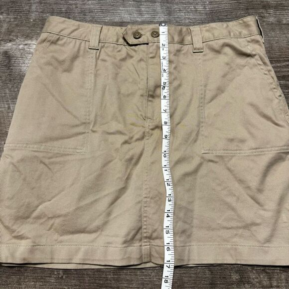 Lands End Khaki Mini Skirt Size 10 - Picture 8 of 8